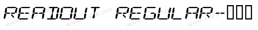 Readout Regular字体转换